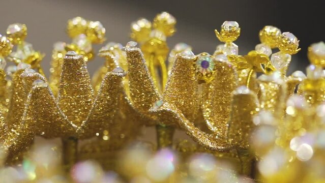 Golden crown or jada headdress for wedding day or show