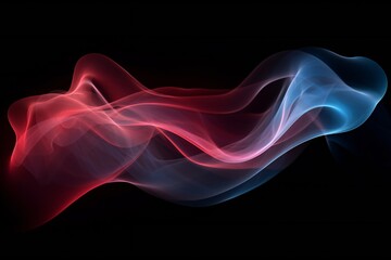 Light soft air wave background in red hot and cold blue