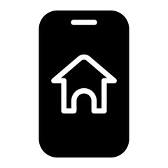 mobile app glyph icon
