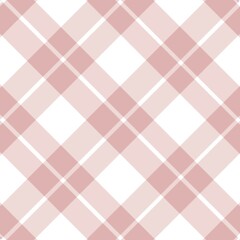 Seamless pattern in light pink and white colors for plaid, fabric, textile, clothes, tablecloth and other things. 