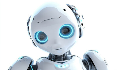 Blue eyed robot , AI 