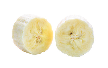 Banana slices isolated on transparent png