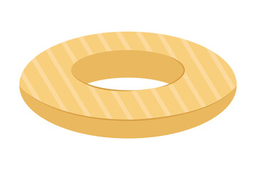 Summer pool rubber ring. Swim rings on white background. Inflatable rubber toy for water and beach. Colorful lifebuoy for swimming in various prints. Vector stock illustration.