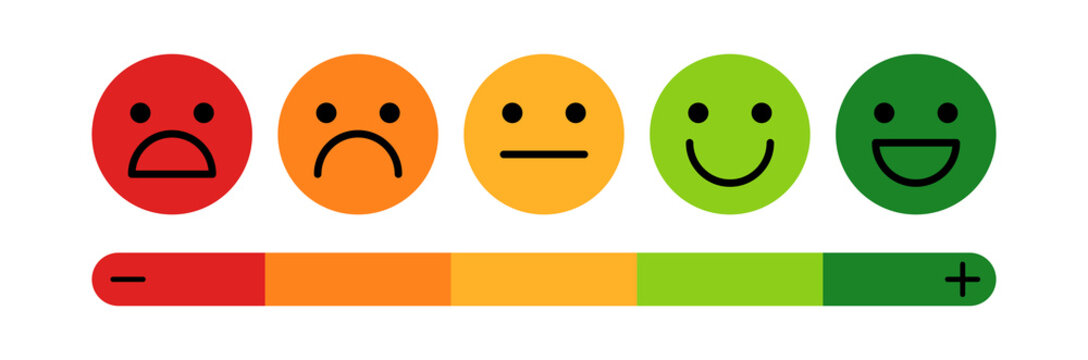 Flat emotion pain scale from poor to good Vector Image