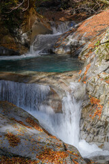 Obraz premium 西沢渓谷の三重の滝