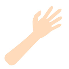 手を上げる、手を伸ばすイラスト。