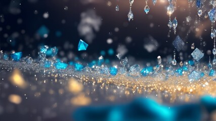 Abstract wallpaper of jewelry with rain and ice effect