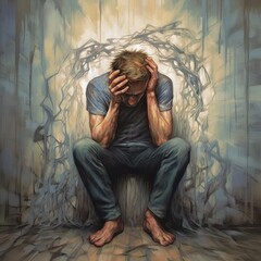 Depression Unveiled: A Vector Graphic Journey Generative AI 