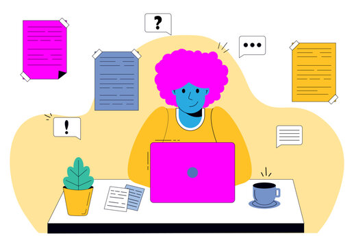 Education concept vector illustrations of distance web learning. Design to online education platform, master classes and language classes, video call, educational webinar, personal tutor courses.