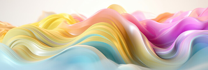 Obraz premium Abstract wavy liquid background with colorful lines.
