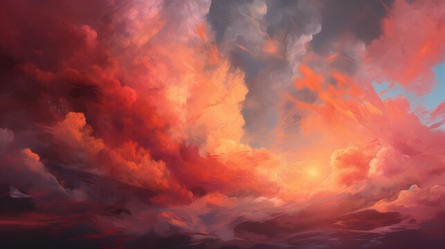 fire in the sky HD 8K wallpaper Stock Photography Photo Image