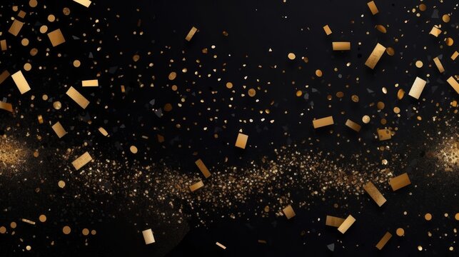 sparkles black and gold  HD 8K wallpaper Stock Photography Photo Image