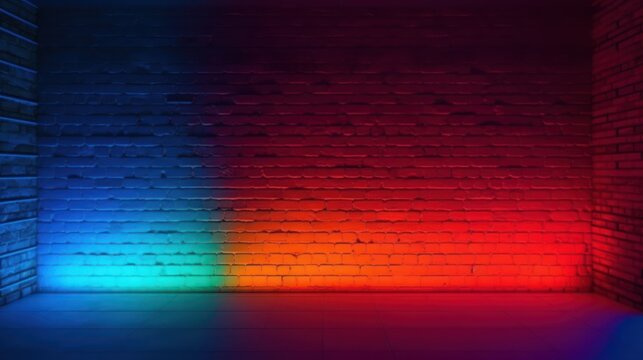 abstract bricks neon background HD 8K wallpaper Stock Photography Photo Image