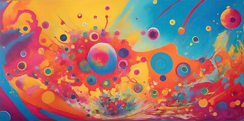 Fluid texture, colourful abstract paint, mix colors, abstract background.