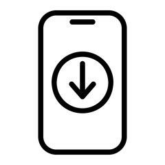 mobile app line icon