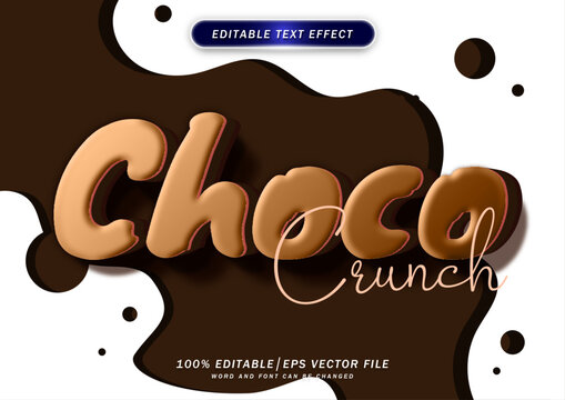 International choco day text effect editable
