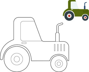 Coloring book for kids, cartoon monsters, aliens. Vector illustration on a white background.