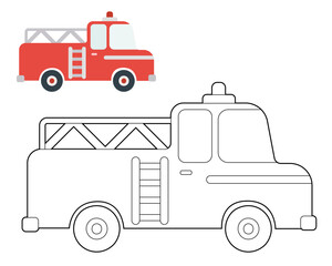 Coloring book for kids, cartoon monsters, aliens. Vector illustration on a white background.