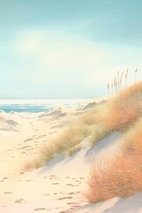 Pastel colors light watercolors of a sunny day