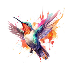 Beautiful Colorful Hummingbird Bird - 610652054