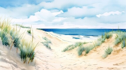 Pastel colors light watercolors of a sunny day