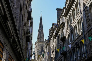 Saint-Malo, Saint-Vincent, Kathedrale, Altstadt, Altstadthäuser, historische Häuser, Gassen,...
