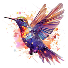 Beautiful Colorful Hummingbird Bird - 610652263