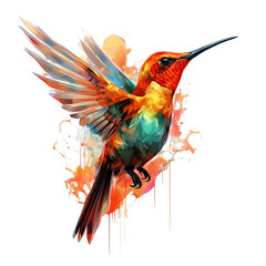 Beautiful Colorful Hummingbird Bird - 610652296