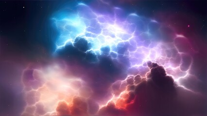 Blurred background of clouds in colored tones. Splash of watercolor.