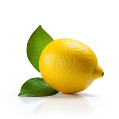 Lemon on the white background