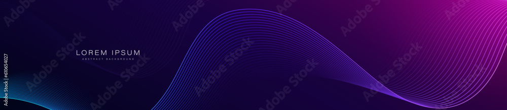 Poster modern abstract pink blue gradient flowing wave lines banner background. shiny moving lines design e