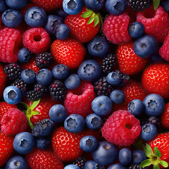 Assorted summer different berries as a background.
