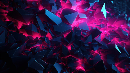 Abstract background with a crushing dark minimalist neon section - obrazy, fototapety, plakaty