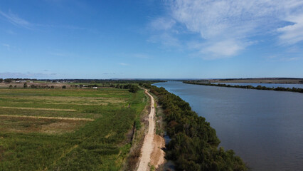 Fototapeta na wymiar Drone shot of the Murray River