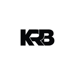 KRB letter monogram logo design vector