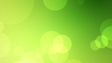 Looped animated green abstract background of floating defocused particles - Powered by Adobe