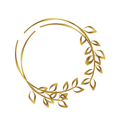 Decorative gold circle frame