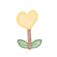 heart shaped flower
