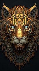  Portrait of a Golden Tiger