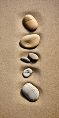 Fototapeta na wymiar Arrangement of Beach Stones
