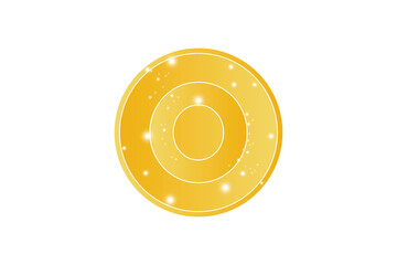 letter N gold stylish logo design template