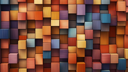 Beautiful illustration of carved wood blocks colorful abstract background wallpapers