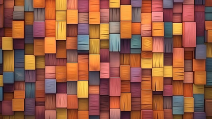 Beautiful illustration of carved wood blocks colorful abstract background wallpapers
