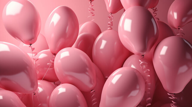 fundo de balões rosa