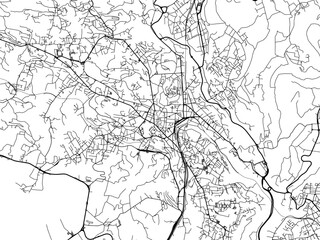Vector road map of the city of  Varese in the Italy on a white background.