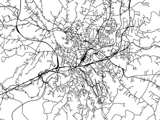 Obraz premium Vector road map of the city of Campobasso in the Italy on a white background.