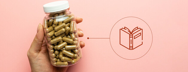 Supplements to support learning and quick thinking, medical capsules tested in the laboratory
