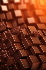 Obraz premium The ocean of chocolate.
