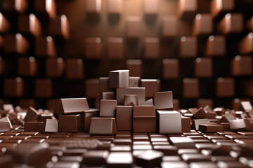 Fototapeta premium The ocean of chocolate.