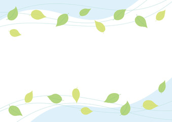 緑の葉っぱのフレーム